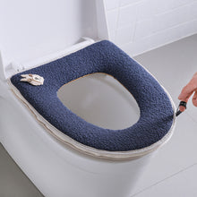Load image into Gallery viewer, 3pcs Toilet Seat Cover Pads Cute Teddy Plush Zipper Washer