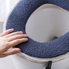 Load image into Gallery viewer, 3pcs Toilet Seat Cover Pads Cute Teddy Plush Zipper Washer