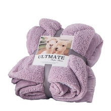 Load image into Gallery viewer, Winter Warm Double Layer Berber Fleece Blanket Nap Single Double Flannel Blanket