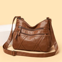 Lade das Bild in den Galerie-Viewer, Backpack Fashion Messenger Bag Shoulder Bag Lightweight Soft Pu Satchel Middle-Aged Mother Bag