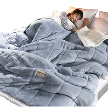 Lade das Bild in den Galerie-Viewer, Three-Layer Blanket Duvet Thickened Thermal Coral Fleece Blanket Flannel Blanket Lambswool Bed Sheet
