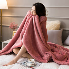 Lade das Bild in den Galerie-Viewer, Autumn and Winter Double-Layer Thickened Warm Berber Fleece Blanket Milk Fiber Cover Blanket Blanket Flannel