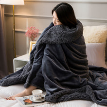 Lade das Bild in den Galerie-Viewer, Autumn and Winter Double-Layer Thickened Warm Berber Fleece Blanket Milk Fiber Cover Blanket Blanket Flannel