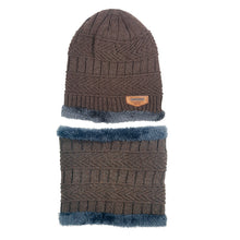 Lade das Bild in den Galerie-Viewer, Warm Winter Knit Beanie Hats Wool Cover Neck Two-Piece Fleece-Lined Riding Windproof Pullover Unisex