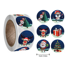 Load image into Gallery viewer, 2x500pcs Xmas Christmas Stickers Roll Label 8 Pattern Merry Holiday Gift Envelope s