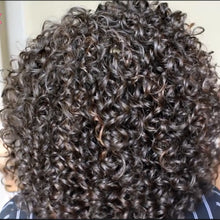 Load image into Gallery viewer, Women Wig African Small Curly Hair Split Mixed Color Black Hand Curly Hair W104