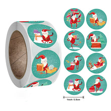 Load image into Gallery viewer, 2x500pcs Xmas Christmas Stickers Roll Label 8 Pattern Merry Holiday Gift Envelope s