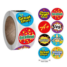 Load image into Gallery viewer, 3x500pcs Xmas Christmas Stickers Roll Labels School Season Stationery Encouragement Reward Top Notch Well Done