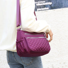 Load image into Gallery viewer, Backpack Shoulder Bag Nylon Cloth Bag Messenger Bag Casual Mummy Bag Rhombus Can Be Fixed