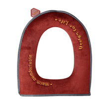 Load image into Gallery viewer, 3pcs Toilet Seat Cover Pads Autumn and Winter Velvet Thick Warm Waterproof Zipper Household