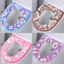 Load image into Gallery viewer, 3pcs Toilet Seat Cover Pads Zipper Winter Household Cute Waterproof