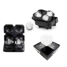 Load image into Gallery viewer, Silicone Mold 4-Piece Ice Tray Set 4 Square 4 Ball 4 Diamond Ice Cubes Mold Silicone
