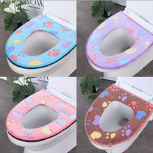 Load image into Gallery viewer, 3pcs Toilet Seat Cover Pads Zipper Winter Household Cute Waterproof
