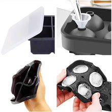 Load image into Gallery viewer, Silicone Mold 4-Piece Ice Tray Set 4 Square 4 Ball 4 Diamond Ice Cubes Mold Silicone