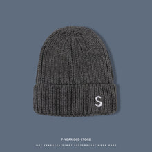 Lade das Bild in den Galerie-Viewer, Warm Winter Knit Beanie Hats Women's Autumn Korean Style All-Match Letters Embroidered Men's Cute Unisex