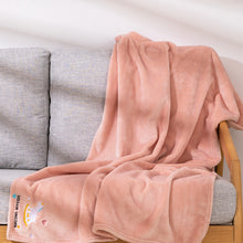 Load image into Gallery viewer, 100 * 150cm Cute Cartoon Embroidery Pattern Flannel Air Conditioning Blanket Office Nap Blanket