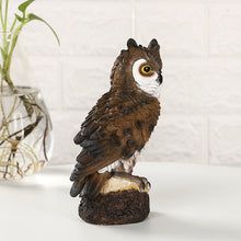 Lade das Bild in den Galerie-Viewer, 17cm Brown Gray Garden Owl Resin Statue Crafts for Yard Balcony Decoration