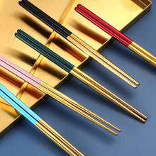 Lade das Bild in den Galerie-Viewer, 304 Stainless Steel Flatware Sets 3PCs Travel Student Portable Tableware Lunch Box Fork Spoon and Chopsticks