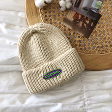 Lade das Bild in den Galerie-Viewer, Warm Winter Knit Beanie Hats Korean Letter Women Autumn Parent-Child Korean Style Hundred Wool Toe Cap Unisex