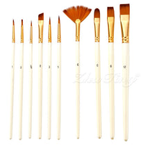 Load image into Gallery viewer, 10 Pieces Nylon Hair Brush Including Brush Pen Set Blue Hook Line