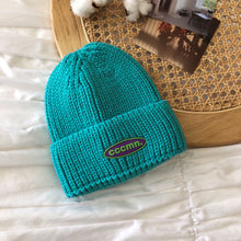 Lade das Bild in den Galerie-Viewer, Warm Winter Knit Beanie Hats Korean Letter Women Autumn Parent-Child Korean Style Hundred Wool Toe Cap Unisex