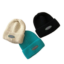 Lade das Bild in den Galerie-Viewer, Warm Winter Knit Beanie Hats Korean Letter Women Autumn Parent-Child Korean Style Hundred Wool Toe Cap Unisex