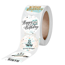 Load image into Gallery viewer, 3x500pcs Xmas Christmas Stickers Roll Label 6 Kinds of Happy Birthday Birthday Gift Thanks