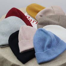 Lade das Bild in den Galerie-Viewer, Warm Winter Knit Beanie Hats Ins Solid Color Women's Fashion Ear Protection Wool Men All-Matching Pullover Unisex