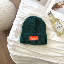 Lade das Bild in den Galerie-Viewer, Warm Winter Knit Beanie Hats Wool Women Autumn and Winter Korean Style All-Matching Japanese Student Fashion Casual Unisex