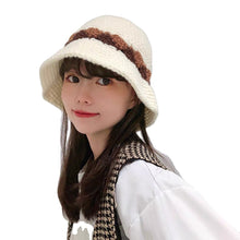 Lade das Bild in den Galerie-Viewer, Warm Winter Knit Beanie Hats Internet Influencer Yarn Fisherman Contrast Color Crocheted Japanese Style Unisex