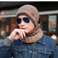 Lade das Bild in den Galerie-Viewer, Warm Winter Knit Beanie Hats Wool Men's Autumn Fleece Women's Korean-Style Fashionable Ear Protection Unisex