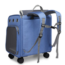 Lade das Bild in den Galerie-Viewer, Backpack Large Space Mute Universal Wheel Cat Bag Folding Draw-Bar Pet Bag