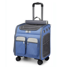 Lade das Bild in den Galerie-Viewer, Backpack Large Space Mute Universal Wheel Cat Bag Folding Draw-Bar Pet Bag
