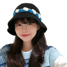 Lade das Bild in den Galerie-Viewer, Warm Winter Knit Beanie Hats Internet Influencer Yarn Fisherman Contrast Color Crocheted Japanese Style Unisex