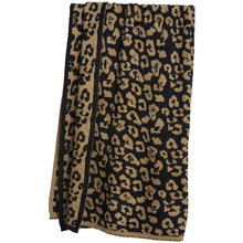 Lade das Bild in den Galerie-Viewer, Fleece Woolen Blanket Children's Knitted Leopard Blanket Fleece-Lined Knitting Leopard Blanket Dream Cover Blanket