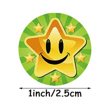 Load image into Gallery viewer, 3x500pcs Xmas Christmas Stickers Roll Label 8 Kinds of Colorful Sea Five-Pointed Star Smiley Face Encourage Children Stationery