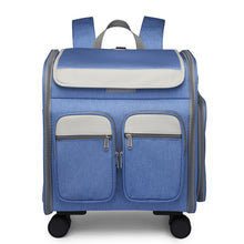 Lade das Bild in den Galerie-Viewer, Backpack Large Space Mute Universal Wheel Cat Bag Folding Draw-Bar Pet Bag