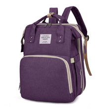Load image into Gallery viewer, Backpack Extendable Bedspread Portable Folding Crib Large Capacity out Baby Diaper Bag
