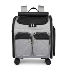 Lade das Bild in den Galerie-Viewer, Backpack Large Space Mute Universal Wheel Cat Bag Folding Draw-Bar Pet Bag