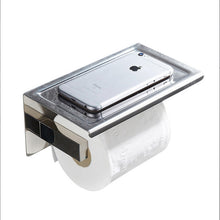 Lade das Bild in den Galerie-Viewer, 304 Stainless Steel Punch-Free Toilet Tissue Holder Phone Holder Wall-Mounted