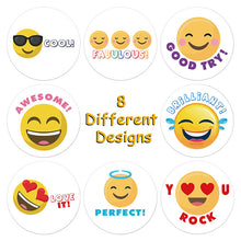 Load image into Gallery viewer, 3x500pcs Xmas Christmas Stickers Roll Label 8 Kinds of Cute Smiley Face Reward Encourage Children Inspirational Stationery