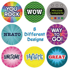 Load image into Gallery viewer, 3x500pcs Xmas Christmas Stickers Roll Label 8 Kinds of Colorful You Rock Encourage Children's Inspirational Stationery