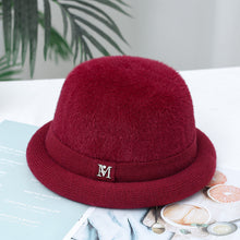 Lade das Bild in den Galerie-Viewer, Warm Winter Knit Beanie Hats Middle-Aged and Elderly Girl's Cap Fleece-Lined Aunt Mother-in-Law Bucket Hat Autumn and Winter Travel Unisex