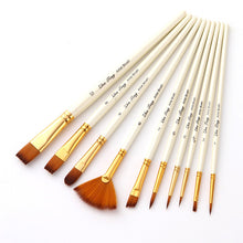 Load image into Gallery viewer, 10 Wooden Poles Watercolor Brush Pen  Nylon Hair Brush