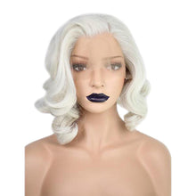 Lade das Bild in den Galerie-Viewer, Women Wig Marilyn Monroe Front Lace White Short Curly Hair W107