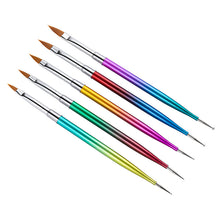Lade das Bild in den Galerie-Viewer, Nail Art Sculpture Pen 5PCs Gradient Rod Nail Polish Carving Brush Dotting Tools