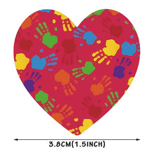 Load image into Gallery viewer, 3x500pcs Xmas Christmas Stickers Roll Label 8 Kinds of Colored Loving Heart Pattern Valentine's Day Gift Self- Pattern
