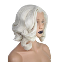 Lade das Bild in den Galerie-Viewer, Women Wig Marilyn Monroe Front Lace White Short Curly Hair W107