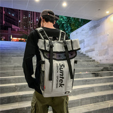 Lade das Bild in den Galerie-Viewer, Backpack Sports Leisure Travel Bag Tooling Style Reflective College Students Bag