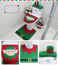 Load image into Gallery viewer, 3pcs Toilet Seat Cover Pads Santa Claus Foot Water Tank Tissue